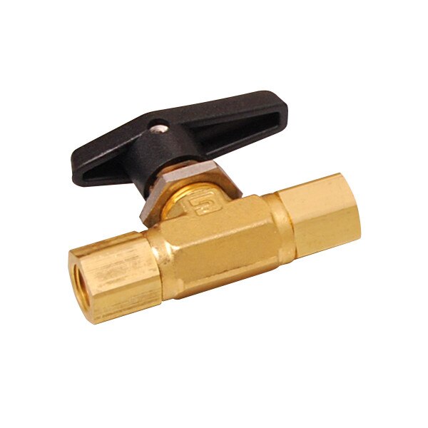 4FB6LJBP Parker Brass Ball Valve 1/4" Panel Mount Brass Low Pressure